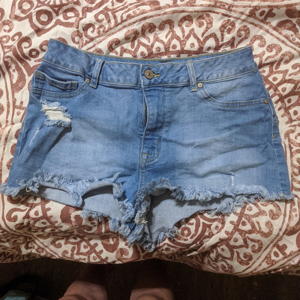 SALE Rewash Short Denim High Rise Frayed Distressed Jean Shorts